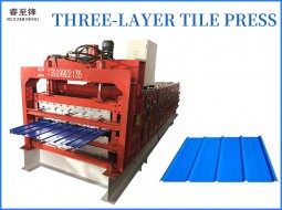 Three-layer tile press